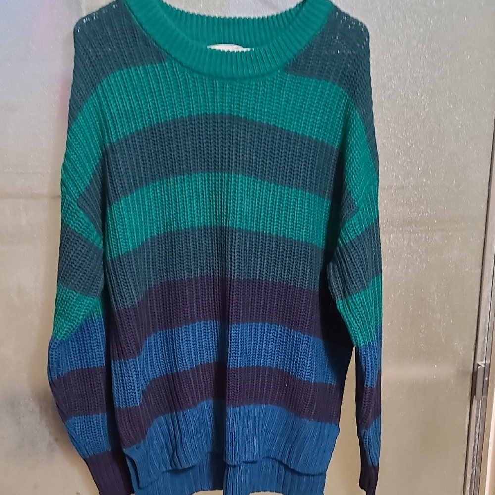 Time and Tru Teal Knit Sweater